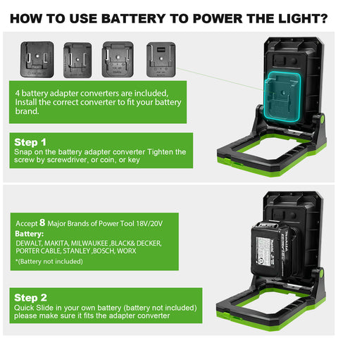 30W 3000LM Bracket Battery LED Work Light