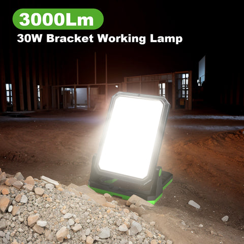 30W 3000LM Bracket Battery LED Work Light