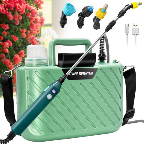 Battery Powered Sprayer  New 1.35 Gallon Electric Garden Sprayer