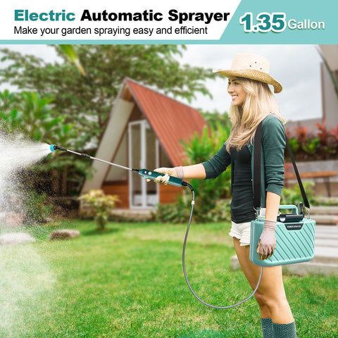 Battery Powered Sprayer  New 1.35 Gallon Electric Garden Sprayer