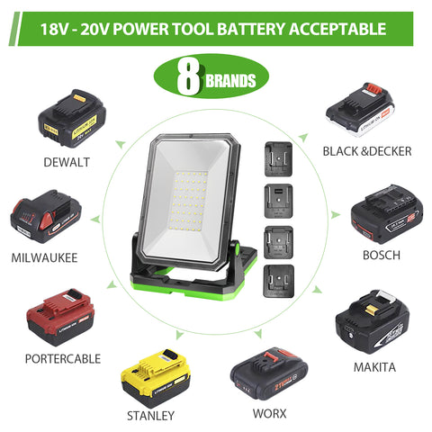 30W 3000LM Bracket Battery LED Work Light