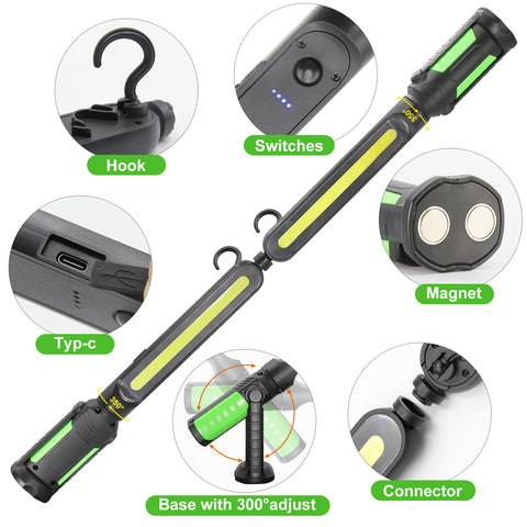 15W 1400LM Adjustable Car Repair LED Work Light