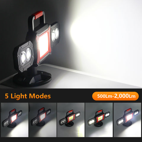 20W 2000LM Portable Battery LED Work Light