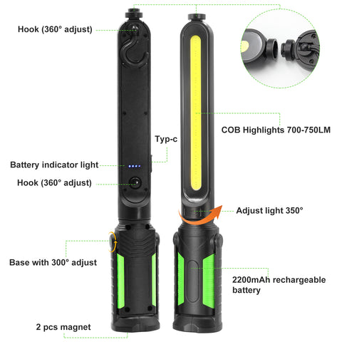 15W 1400LM Adjustable Car Repair LED Work Light