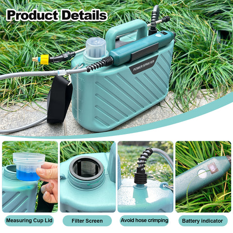 Battery Powered Sprayer  New 1.35 Gallon Electric Garden Sprayer